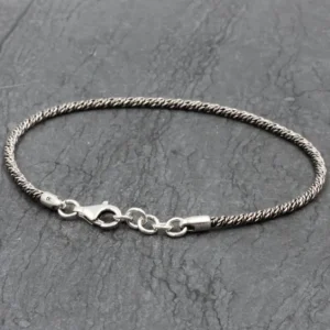 Colimaçon Bracelets De Cheville-Bracelet de cheville "vrille" en argent