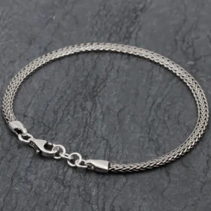 Colimaçon Bracelets De Cheville-Bracelet de cheville "Taj" en argent