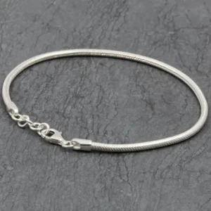 Colimaçon Bracelets De Cheville-Bracelet de cheville rond 2,5mm en argent