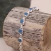 Colimaçon Bracelets En Argent Et Pierres Naturelles-Bracelet en argent et calcite bleue