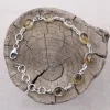 Colimaçon Bracelets En Argent Et Pierres Naturelles-Bracelet en argent et citrine