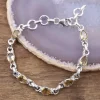 Colimaçon Bracelets En Argent Et Pierres Naturelles-Bracelet en argent et citrine