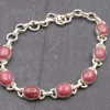 Colimaçon Bracelets En Argent Et Pierres Naturelles-Bracelet en argent et pierre rhodonite