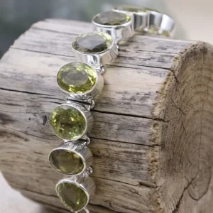 Colimaçon Bracelets En Argent Et Pierres Naturelles-Bracelet en argent et quartz lemon