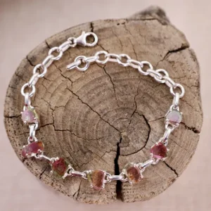 Colimaçon Bracelets En Argent Et Pierres Naturelles-Bracelet en argent et tourmaline