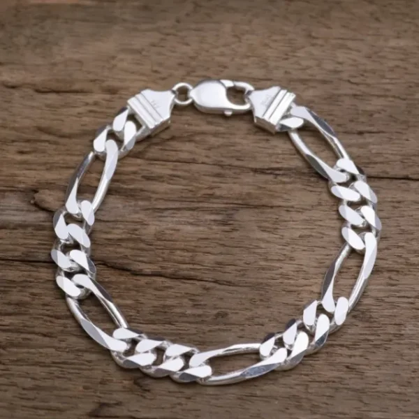 Colimaçon Bracelets-Bracelet en argent maille figaro