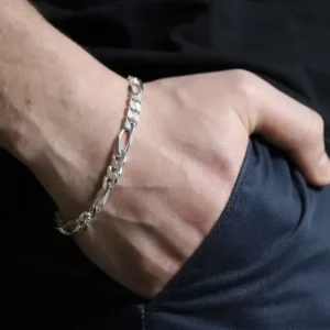 Colimaçon Bracelets-Bracelet en argent maille figaro