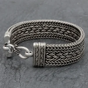 Colimaçon Bracelets-Bracelet en argent Snake Aladin Homme