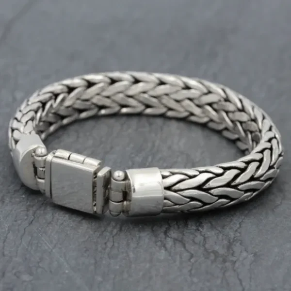 Colimaçon Bracelets-Bracelet en argent Snake Le Ben-Hur Homme