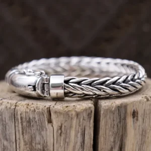 Colimaçon Bracelets-Bracelet en argent snake Naga Homme