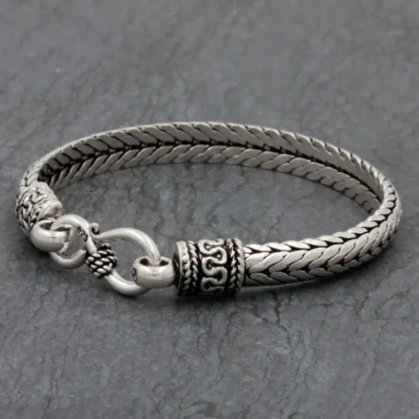 Colimaçon Bracelets-Bracelet en argent snake Leila Homme