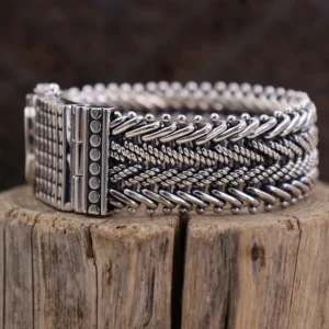 Colimaçon Bracelets-Bracelet en argent Snake Maharaja HOMME