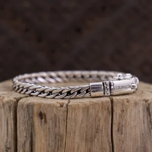 Colimaçon Bracelets-Bracelet en argent Snake Sutra HOMME