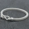 Colimaçon Bracelets-Bracelet en argent snake carré 4mm enfant