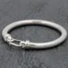 Colimaçon Bracelets Snake-Bracelet en argent Snake Rond 5mm