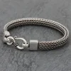 Colimaçon Bracelets-Bracelet en argent snake Framboise Homme