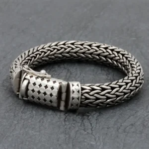 Colimaçon Bracelets-Bracelet en argent snake Le Damier Homme