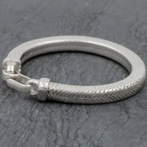Colimaçon Bracelets Snake-Bracelet en argent Snake Carré 7mm
