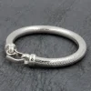 Colimaçon Bracelets Snake-Bracelet en argent Snake Rond 6mm