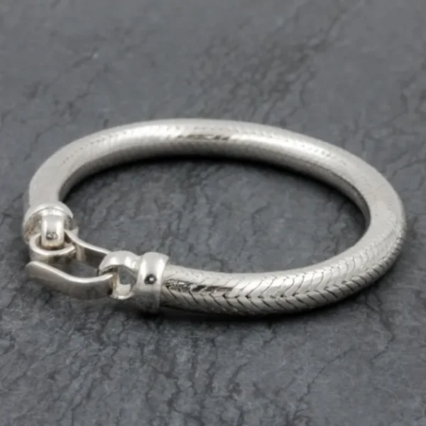 Colimaçon Bracelets Snake-Bracelet en argent Snake Rond 6mm