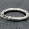 Colimaçon Bracelets Snake-Bracelet en argent Snake Rond 7mm