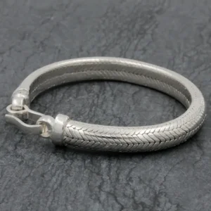 Colimaçon Bracelets Snake-Bracelet en argent Snake 1/2 Rond 7mm