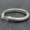 Colimaçon Bracelets Snake-Bracelet en argent Snake 1/2 Rond 8mm