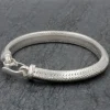 Colimaçon Bracelets Snake-Bracelet en argent Snake Triangle 7mm