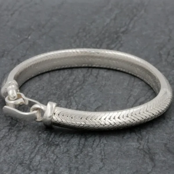 Colimaçon Bracelets Snake-Bracelet en argent Snake Triangle 7mm