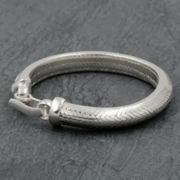 Colimaçon Bracelets Snake-Bracelet en argent Snake Triangle 8mm