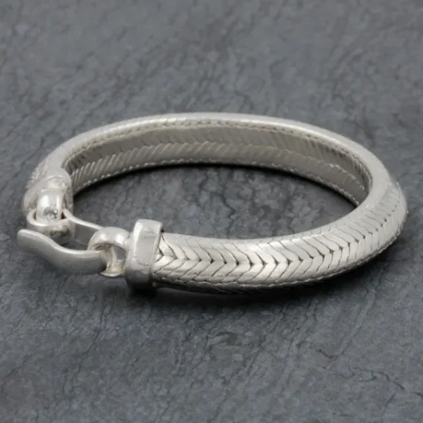 Colimaçon Bracelets Snake-Bracelet en argent Snake Triangle 9mm