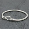 Colimaçon Bracelets Snake-Bracelet en argent snake New rond 3mm