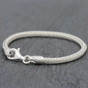 Colimaçon Bracelets Snake | Bracelets-Bracelet en argent snake New Hélène rond Enfant