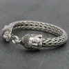 Colimaçon Bracelets Snake-Bracelet en argent snake Bouddha