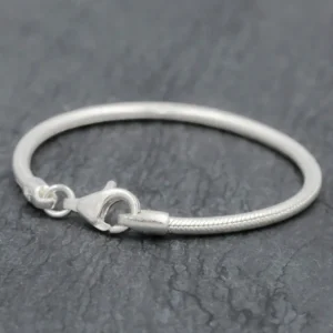 Colimaçon Bracelets Snake | Bracelets-Bracelet en argent snake rond Enfant