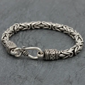 Colimaçon Bracelets-Bracelet en argent snake Royal Carré Homme