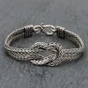 Colimaçon Bracelets Snake-Bracelet en argent snake Le noeud plat