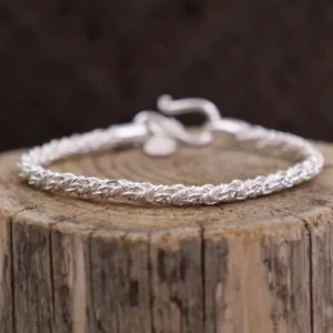 Colimaçon Bracelets Snake-Bracelet en argent snake Vrille 3mm