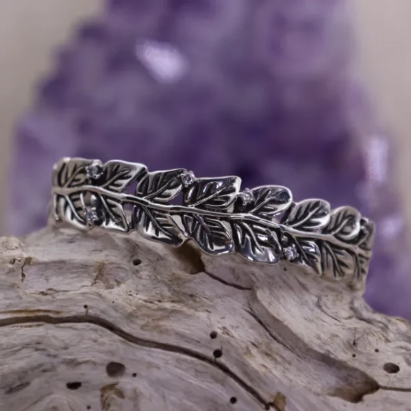 Colimaçon Bracelets Rigides-Bracelet rigide en argent et zirconium