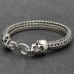 Colimaçon Bracelets-Bracelet snake en argent Demi Yama Homme