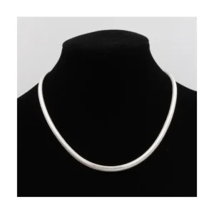 Colimaçon Colliers Snake | Collier Sans Pierre-Collier en argent snake 1/2 rond 5mm