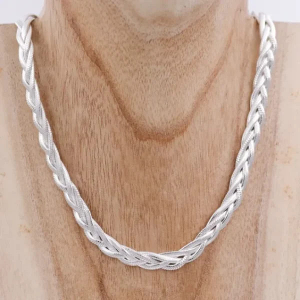 Colimaçon Colliers Snake | Collier Sans Pierre-Collier en argent snake Durgâ