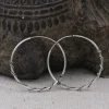 Colimaçon Boucles D'oreilles Sans Pierre-Créoles en argent - 4 cm