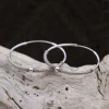 Colimaçon Boucles D'oreilles Sans Pierre-Créoles en argent - 4 cm