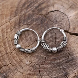 Colimaçon Boucles D'oreilles Sans Pierre-Créoles en argent - 1,7CM