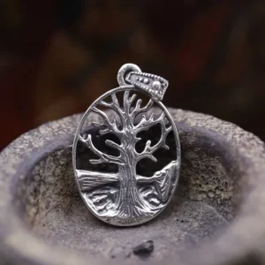 Colimaçon Pendentifs Sans Pierre-Pendentif arbre en argent