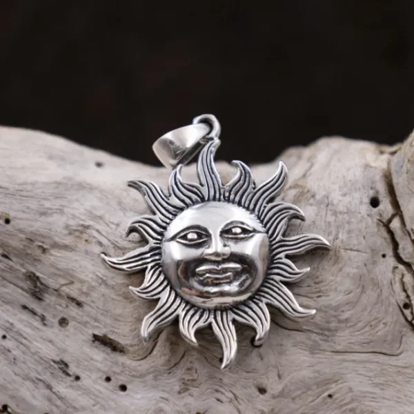 Colimaçon Pendentifs Sans Pierre-Pendentif en argent - soleil