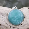 Colimaçon Pendentifs Avec Pierre-Pendentif en argent et amazonite