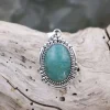 Colimaçon Pendentifs Avec Pierre-Pendentif en argent et amazonite