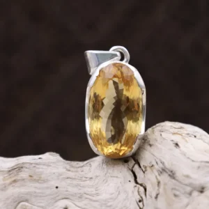 Colimaçon Pendentifs Avec Pierre-Pendentif en argent et citrine